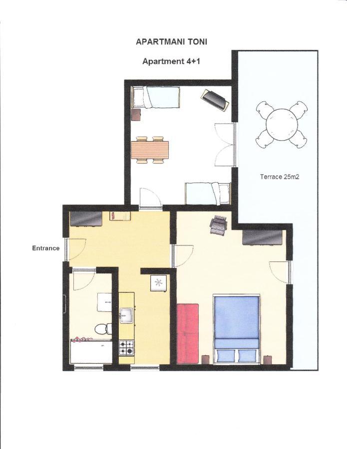 Apartments Toni, Borik Ζαντάρ Δωμάτιο φωτογραφία