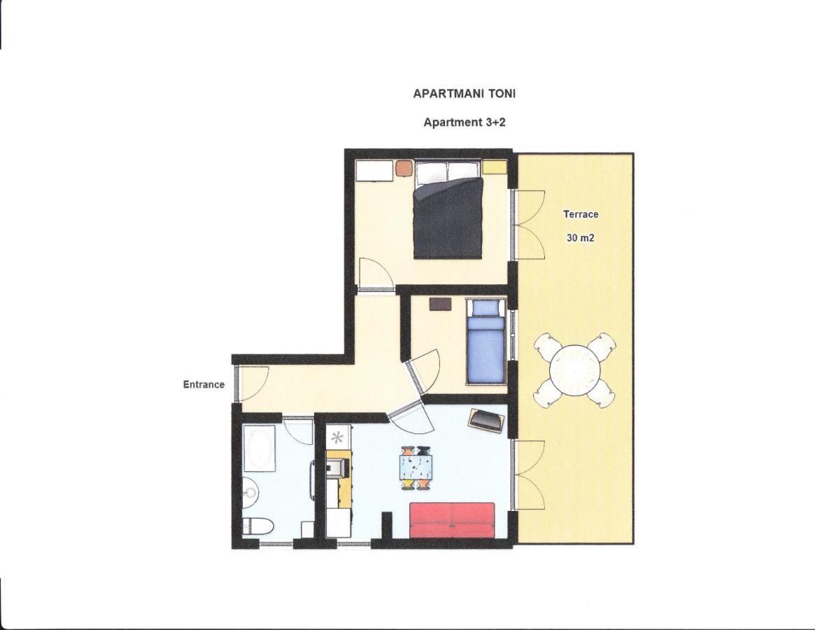Apartments Toni, Borik Ζαντάρ Δωμάτιο φωτογραφία